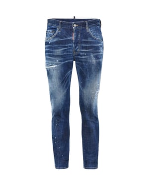 Skater Destroyed Denim Slim Fit Jeans