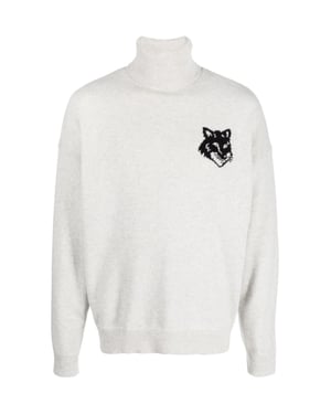 Fox Head Intarsia Logo Polotröja