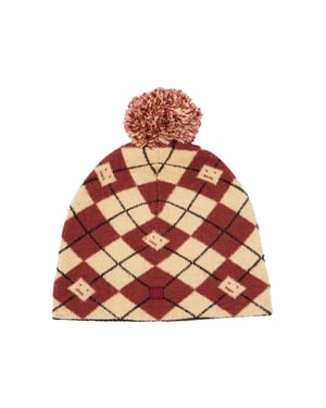 Mössa i ullblandning med Argyle Face-motiv