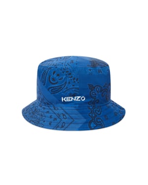 Paisley bandana logo bucket hat