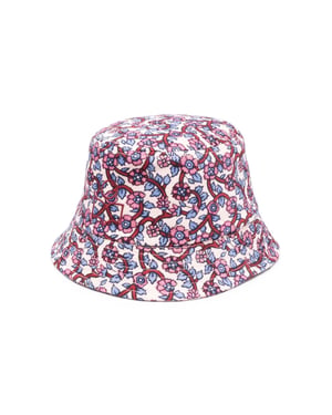 Haley bucket hat met bloemenprint en logo