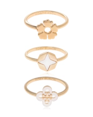 Set van drie ringen met klaverlogo