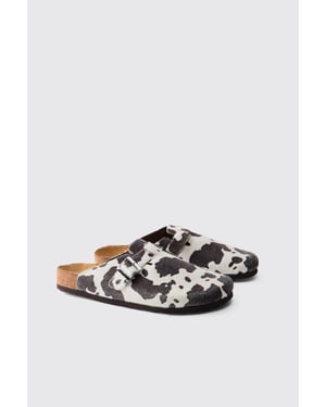 Faux Cow Hide Mule