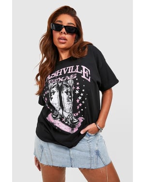 Plus Cowboy Stars Oversized T-shirt