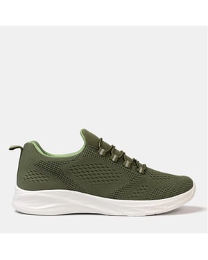 Women's Donnay Knit Runner Women Slip On Trainers in Army Green