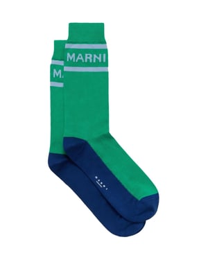Logotyp Intarsia Färgblocksstrumpor