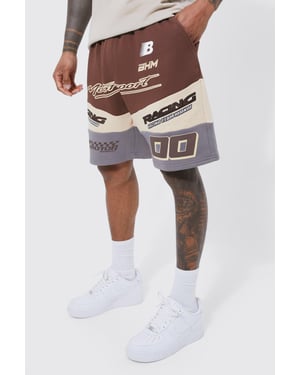 Realxed Fit Colour Block Moto Short