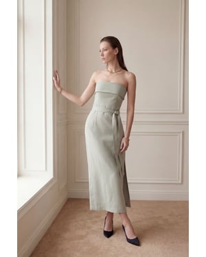 Strapless Maxi-jurk met Ceintuur