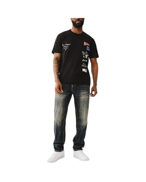 True Religion Mens T Shirts Short Sleeve Horseshoe Summer Crew Neck Tee