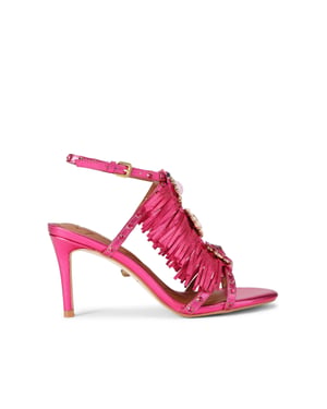 Kurt Geiger London Leather Jewel Fringe Sandal Sandals