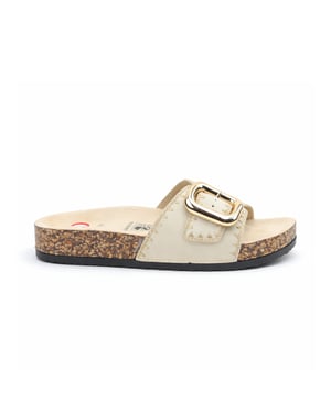 Heavenly Feet Reed Womens Mules Sandals Beige