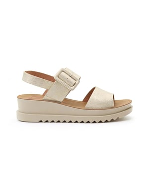 Heavenly Feet Pistachio Womens Ankle Strap Sandals Gold