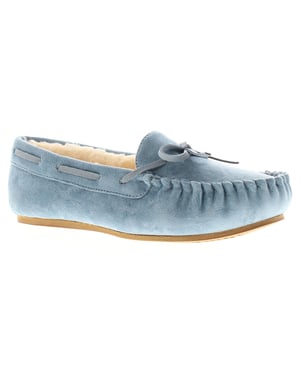Strollers Womens Moccasin Slippers Faux Fur Matilda blue