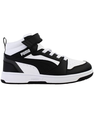 Puma Rebound V6 Mid Kids Black/White Trainers