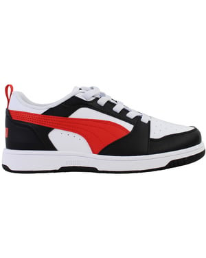 Puma Rebound V6 Low Kids White/Red Trainers