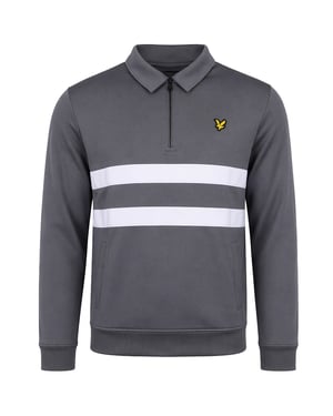 Lyle & Scott Wide Stripe Mens Grey Sweater