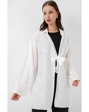 Knytdetalj Långärmad Kimono