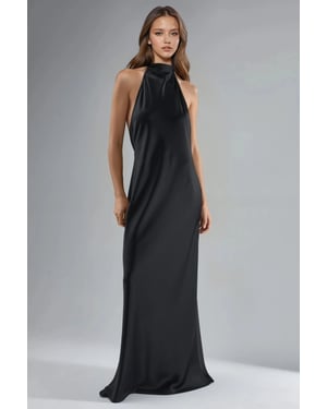 Halter Neck Satin Maxiklänning