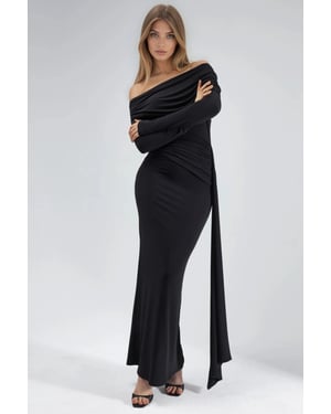 Asymmetrische Bodycon Maxi-jurk met Split