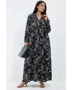 Comfortabele Geprinte Maxi-Jurk