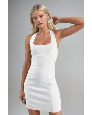 Bodycon miniklänning med halterneck-krage