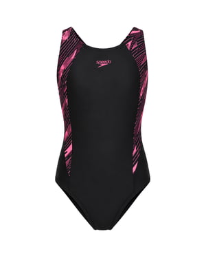 Speedo Hyperboom Splice Muscleback Kids Black Swimsuit