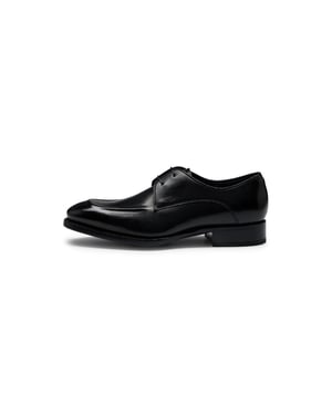 Men's Boss Rill Derb Lace-Up Almond Toe Oxfords in Black
