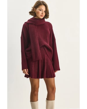 Koftkrage Tvådelad Stickad Set