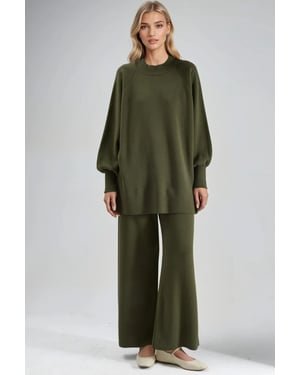 Losse Fit Trui & Broek Gebreid Co-ord Set