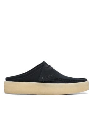 Men's Clarks Originals Wallabee Cup Suede Boat Shoes in Black