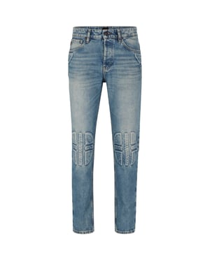 Men's Boss Moto Slim Fit Jeans in Turquoise/Aqua
