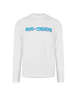 Men's Off White Long Sleeve T Shirt in White