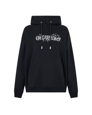 Men's Off White Bookish Skt Hoody in Black-White