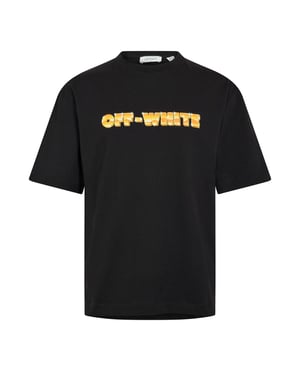 Men's Off White T Shirt in Black