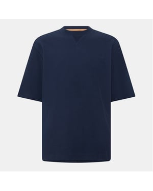 Men's Boss Crew Neck Short Sleeve Regular Fit T-Shirt in Dark Blue