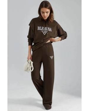 Modal Touch Embroidered Hooded Two-Piece Set