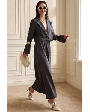 Long Sleeve Buttoned Top & Maxi Skirt Two Piece Set