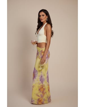 Print Maxi Skirt & Halter Neck Top Co-ord Set
