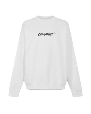 Men's Off White Crew Sweatshirt in White