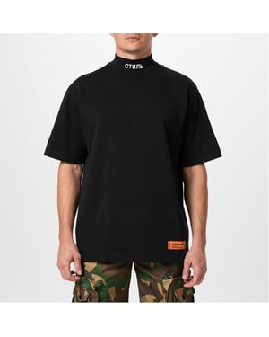 Men's Heron Preston Heron Ss Tneck Ctnmb in Black/White