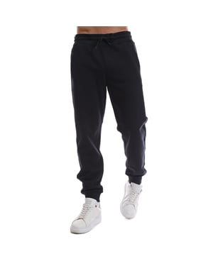 Men's Emporio Armani EA7 Solid Patterned Slim Joggers in Blu Navy