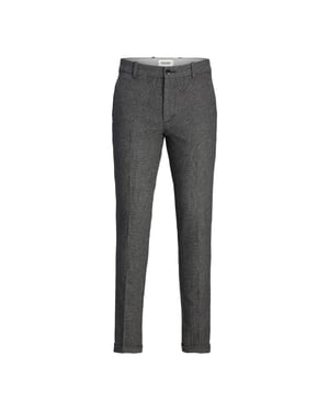 Men's Jack and Jones J Henry Slim Cut Chinos in Dark Grey