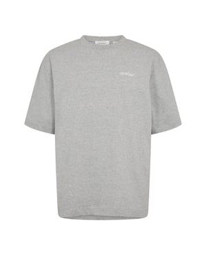 Men's Off White T Shirt in Light Grey