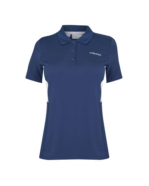 Women's Head Collared Neck Short Sleeve Polo Shirt in Blue