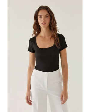 Slim Fit Rundhals Bodysuit