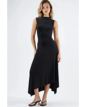 Asymmetrische Midi Sandy Jurk
