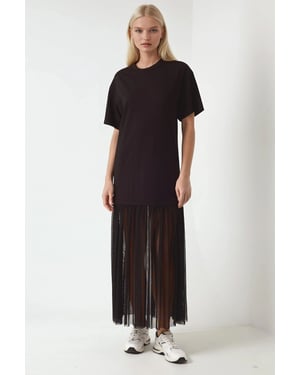 Midi-jurk met Tule Rok Pika Collectie