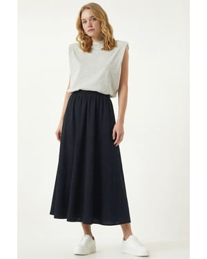 Elastisk Midja Maxi Kjol