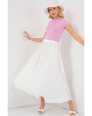 Maxi Rok met Elastische Taille