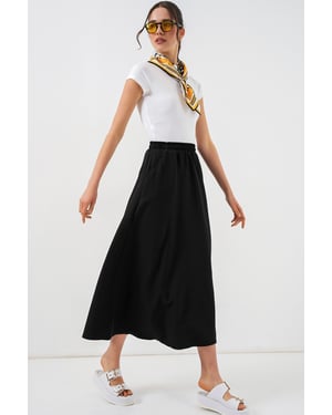 Hoge Taille A-Lijn Maxi Rok
